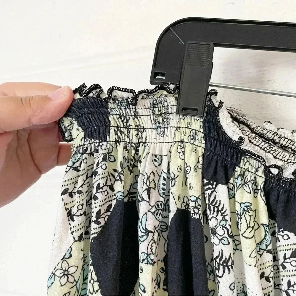 BP. Tube Top Strapless Elastic Waist Black Green Honeycomb Romper Size 1X - Picture 3 of 9